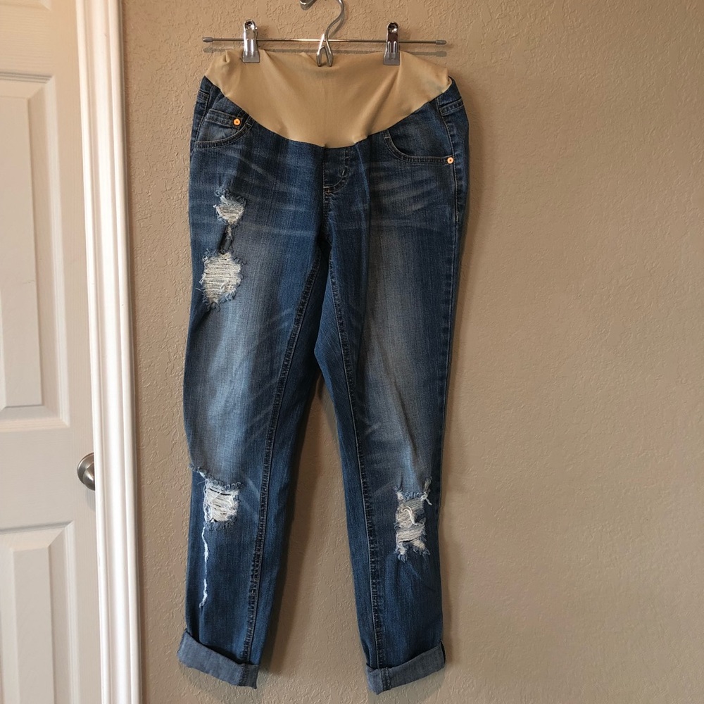 Distressed Maternity Jeans